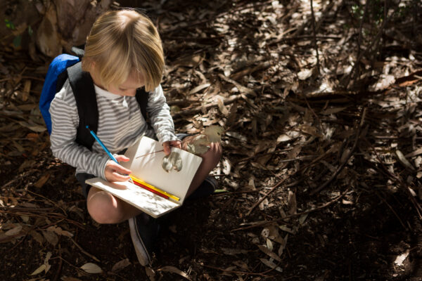 a child holding a book