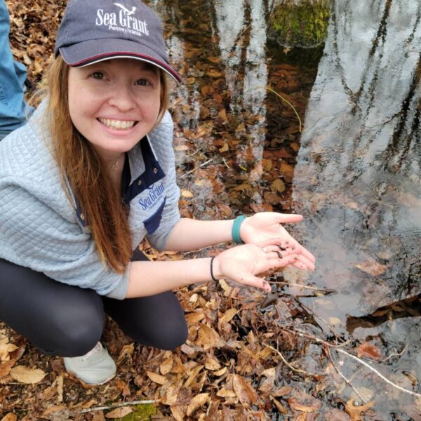 Amber at vernal pool during SG Academy